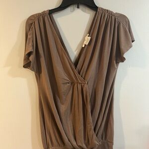 Charlotte Russe medium top with layered look deep Vneck